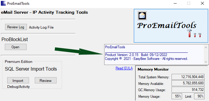 ProEmailTools update screenshot